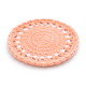Handmade Cotton Yarn Peach Crochet Doily Coaster